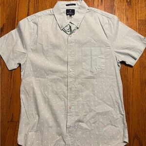 Ben Sherman Light Green Patterned Button-Down Shirt